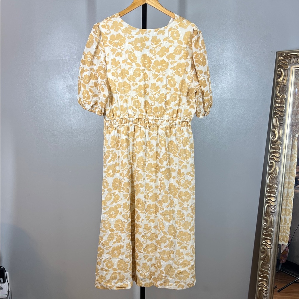 Draper James Yellow Floral Midi Dress - Picture 2 of 8